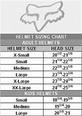 Fox Helmet Size Chart Images