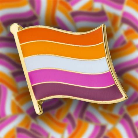lesbian pride flag pin lgbtq enamel pins queer pin etsy my xxx hot girl