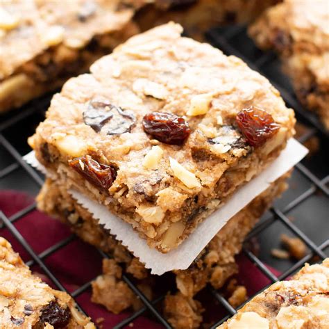 Vegan Gluten Free Oatmeal Raisin Cookie Bars Recipe Easy Healthy