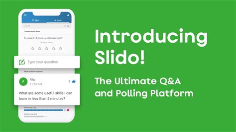 Introducing Slido The Ultimate Qanda And Polling Platform Youtube