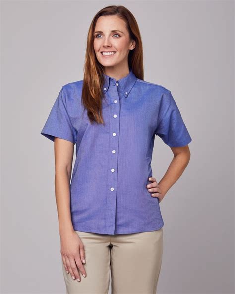 Womens Short Sleeve Button Down Collar Shirts Dresses Images 2022