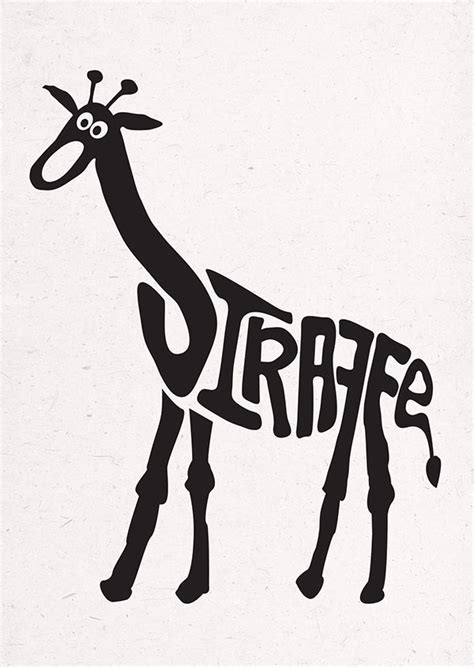 A Series Of Animal Typography More To Be Added Word Art Typography
