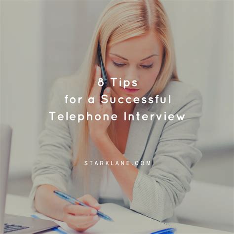 8 Tips For A Successful Telephone Interview Stark Lane Executive