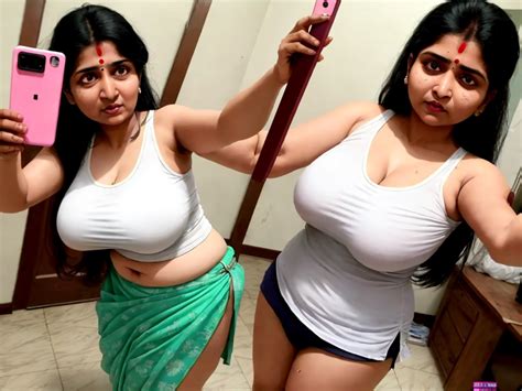 High Resolution Image Converter Indian Mom Showing Her Big Fat On Selfie