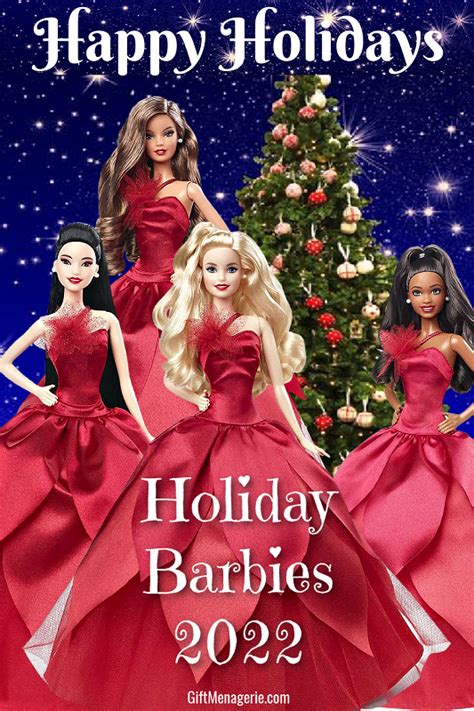 Holiday Barbie Dolls Are A Beautiful T Tradition T Menagerie In 2022 Holiday Barbie