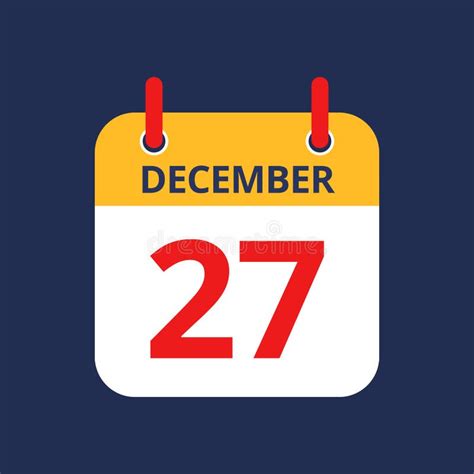 December 27th Date On A Single Day Calendar Gray Wood Block Calendar