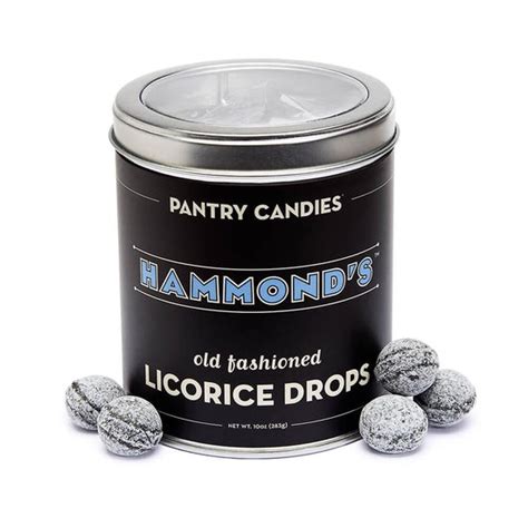 Licorice Drops Hard Candy 10 Ounce Tin Candy Warehouse