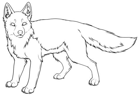 Image Swift Fox Lineart A By Wolfgirlwolf D37n3x9