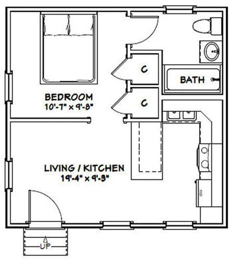 Here is one of our key products: 20x20 Tiny House 1-Bedroom 1-Bath 400 sq ft PDF Floor | Etsy in 2021 | Tiny house floor plans ...