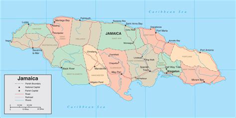 Map Of Us And Jamaica Map