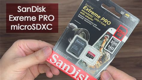 Sandisk Extreme Pro 256gb Microsdxc Unboxing Copy And Speed Test Youtube