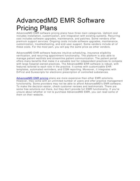 Ppt Advancedmd Emr Software Pricing Plans Powerpoint Presentation