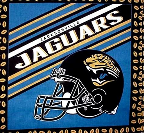 Cotton Fabric Sports Fabric Nfl Football Jacksonville Jaguars