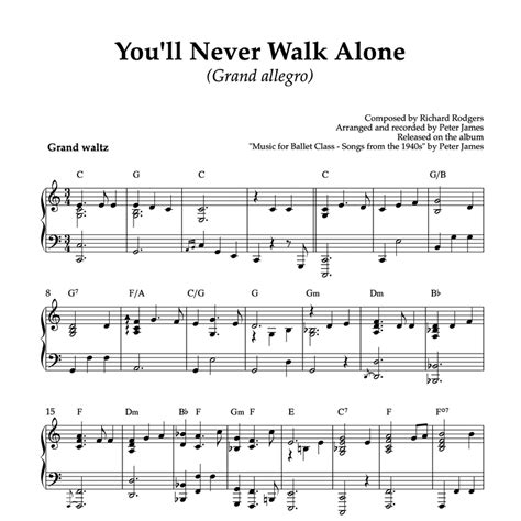 You Ll Never Walk Alone Richard Rodgers Piano Sheet Music Pdf