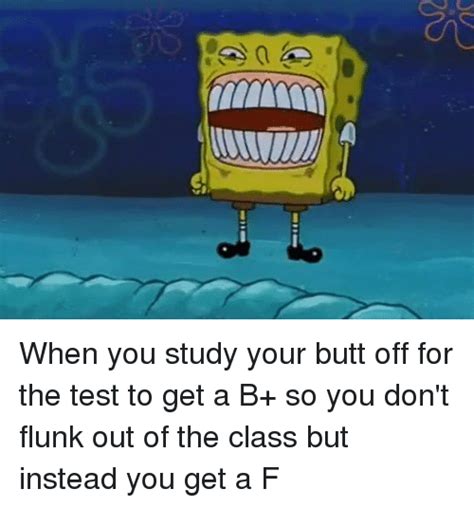 U Aaaam When You Study Your Butt Off For The Test To Get A B So You