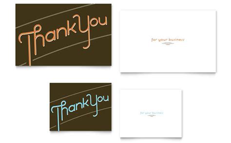 Thank You Note Card Template Design