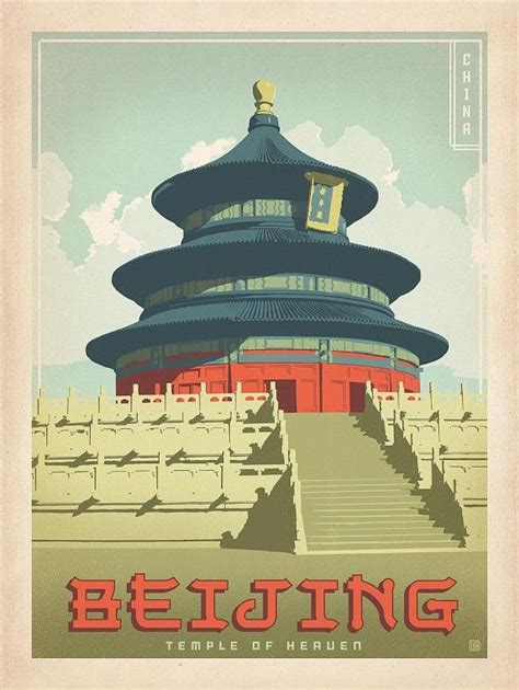 Bejing Vintage Travel Posters Retro Travel Poster China Poster