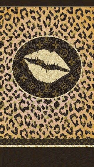 Animal Print Lv Lips Iphone Wallpaper Background Cheetah Print
