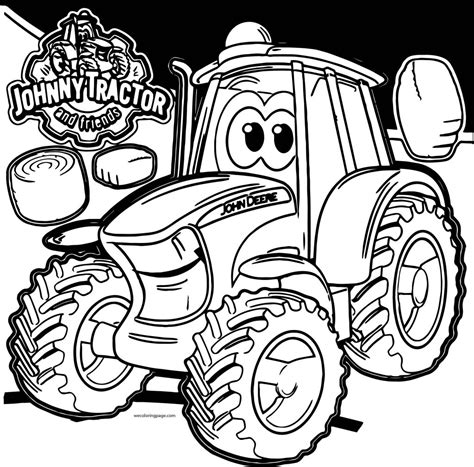 John Johnny Deere Tractor Coloring Page WeColoringPage 23