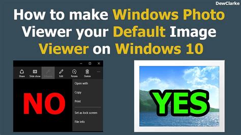 How To Make Photo Viewer Your Default Image Viewer On Windows 10 Youtube