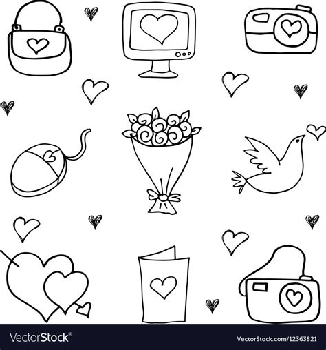 Art Of Love Doodle Royalty Free Vector Image Vectorstock
