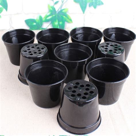 Aquatic perennials like water lilies are very hardy and also disease resistant. Thicker Plastic Flower Pots Black Small Basin Nursery ...
