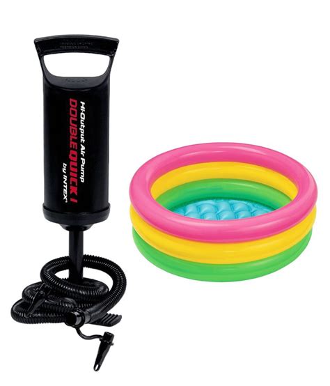 Intex Inflatable Multicolor Swimming Pool And Intex Air Pump Buy