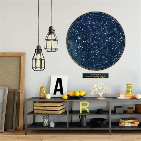 Constellations Wall Decal Northern Hemisphere Poster Decal Sky Decal