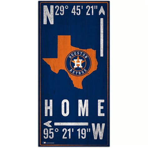Fan Creations Houston Astros Coordinates 6 In X 12 In Sign Academy
