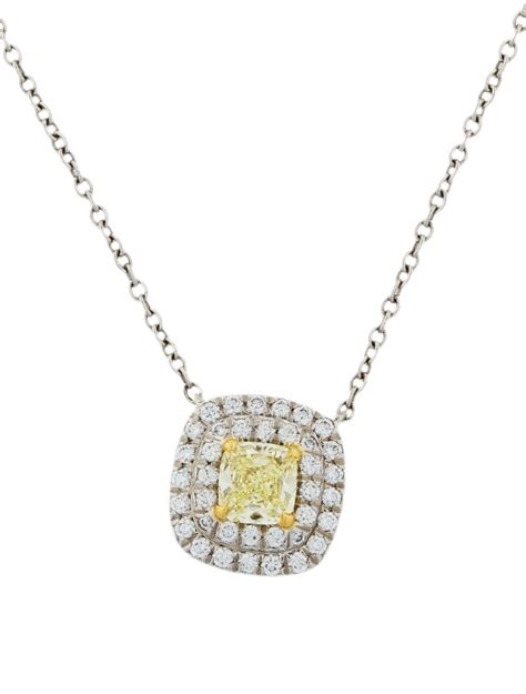 Tiffany And Co Yellow Diamond Soleste Pendant Necklace 18k Yellow Gold