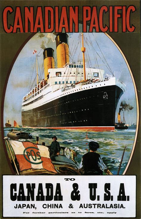 An Advertisement For The Canadian Pacific Liner To Canada And U S A