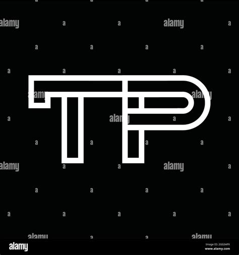Tp Logo Monogram With Pillar Shape White Background Design Template