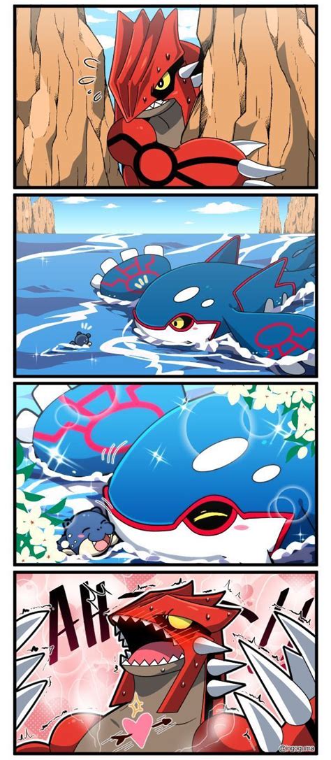 Groudon Looking For Kyogre And Feeling Betrayed When He Sees A Cute