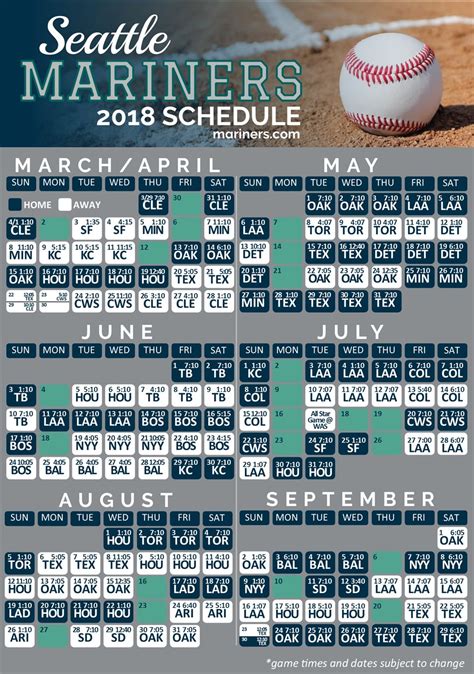 Mariners Schedule 2022