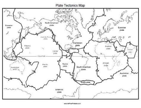 Blank Map Of Tectonic Plates Ferry Map