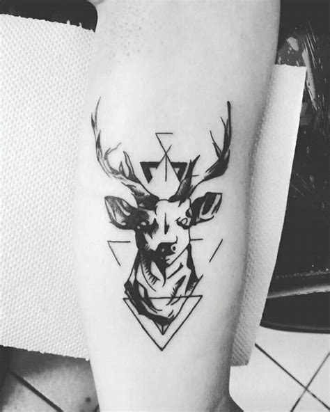 Geometric Deer Cervo Tattoos 3d Hand Tattoos Small Tattoos Sleeve
