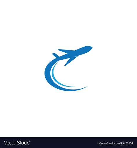 Plane Travel Logo Royalty Free Vector Image Vectorstock