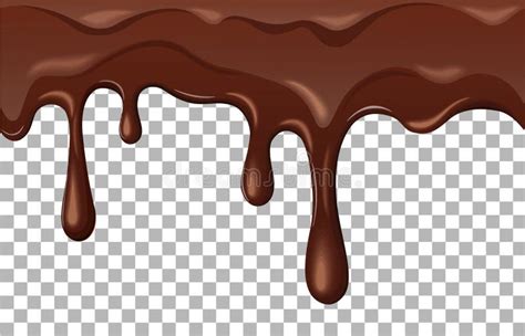Dripping Melted Chocolate Vector Illustration Stock Vector