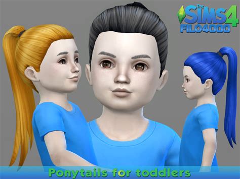 The Sims Resource Toddler Hair 04 Ponytail