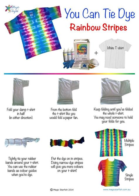 Rainbow Stripes Tie Dye Technique Tie Dye Folding Techniques Tie