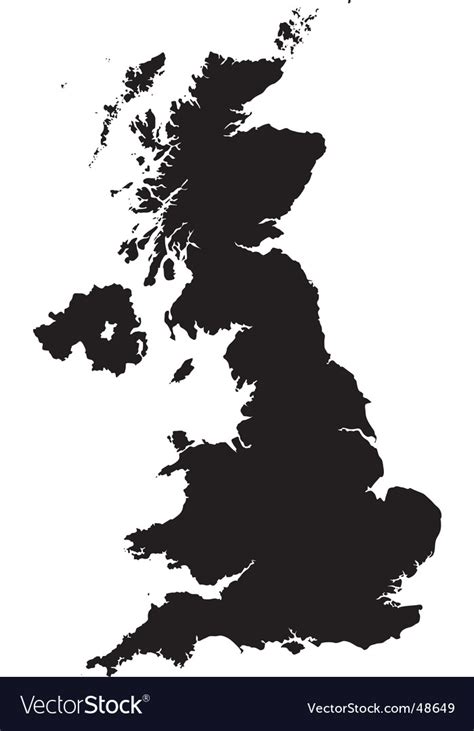 Map Britain Royalty Free Vector Image Vectorstock
