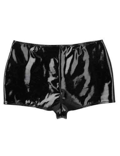 kleding en accessoires women latex leather rave booty shorts zip up hot pants boxer briefs night