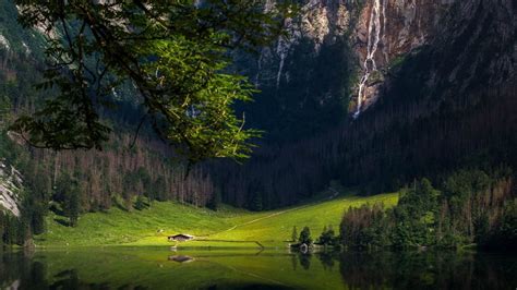 Wallpaper Trees Landscape Forest Mountains Waterfall Lake Water Rock Nature