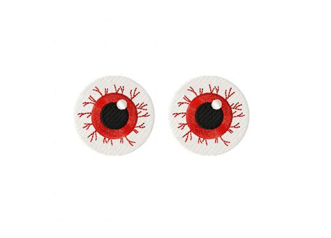 Halloween Spooky Eyes Includes Both Applique And Stitched