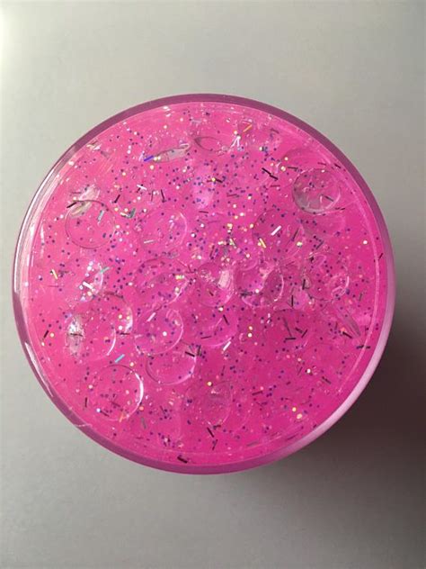 Crunchy Pixie Dust Clear Pink Slime With Beautiful Glitter Etsy Diy