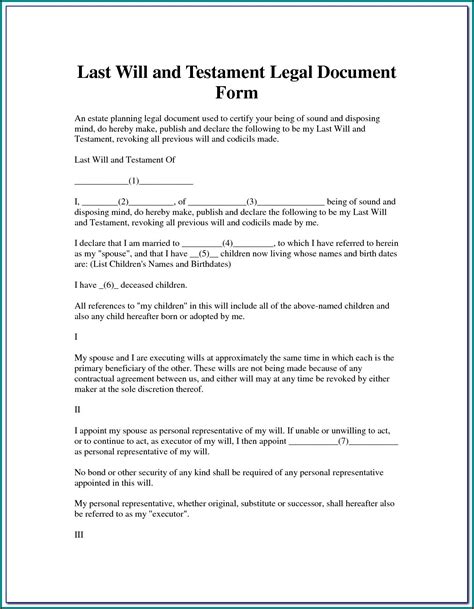 Fill out, securely sign, print or email your last will and testament forms arkansas instantly with signnow. Ez Legal Forms Last Will And Testament - Form : Resume ...