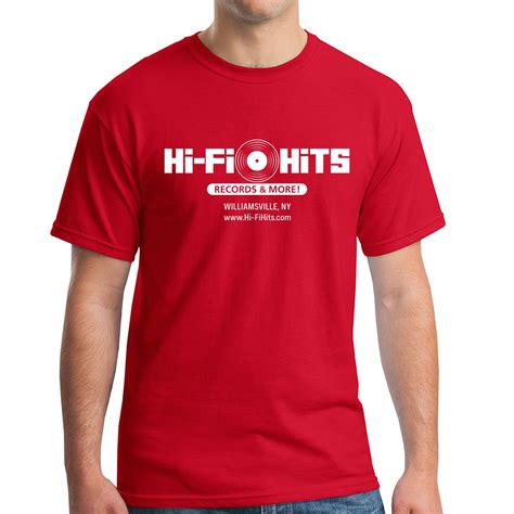 Hi Fi Hits Logo T Shirt Red Hi Fi Hits