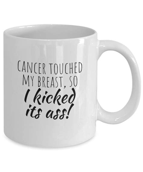 Breast Cancer Coffee Mug Kick Cancers Ass Cancer Awareness Etsy Uk