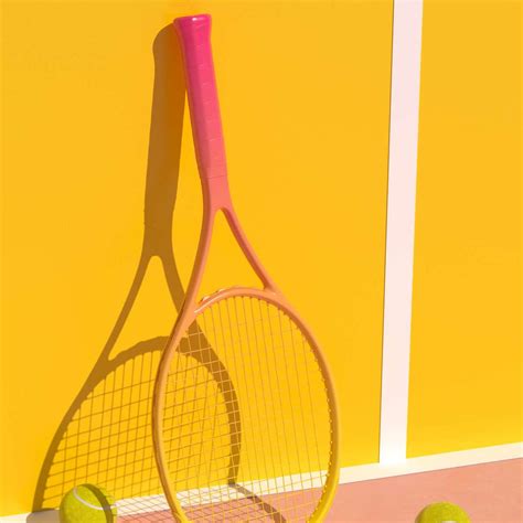 Leaning Tennis Racket Wall Art Photography