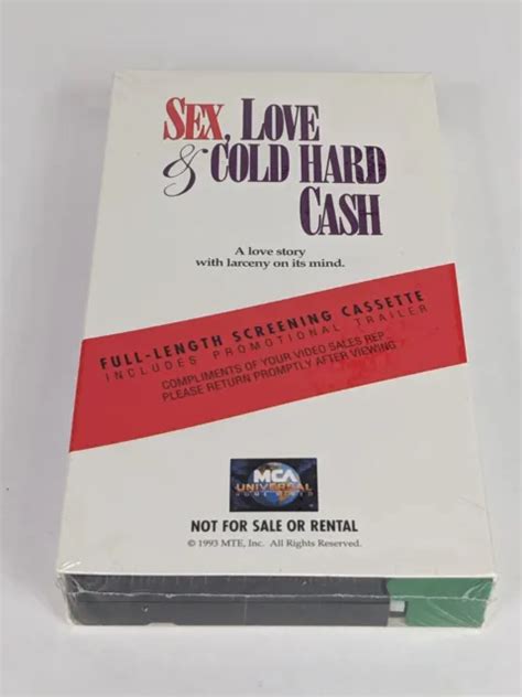 sex love and cold hard cash full length screening cassette vhs mystery thriller 24 95 picclick